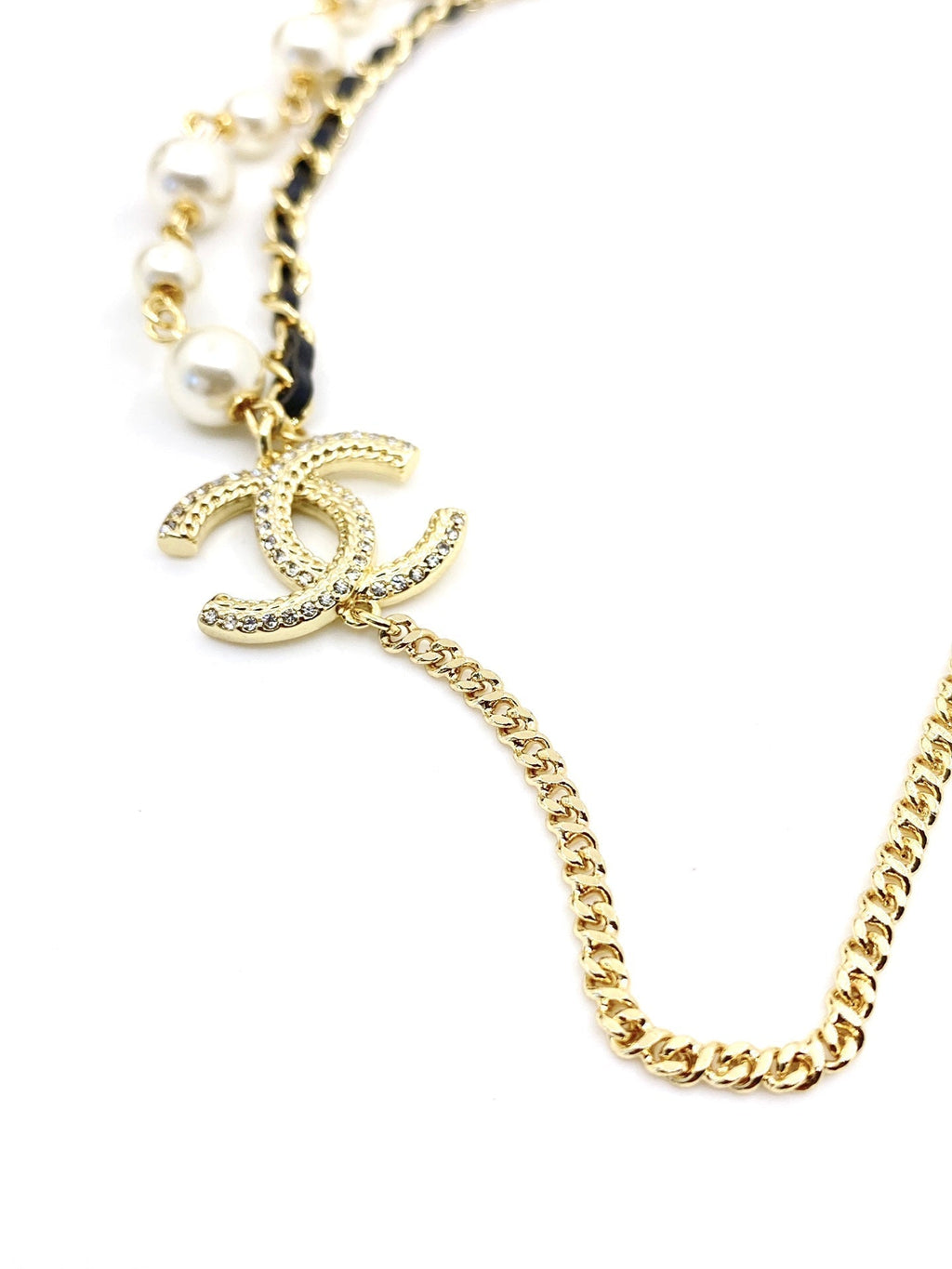 18K  Chanel Pearls Strass Choker Necklace